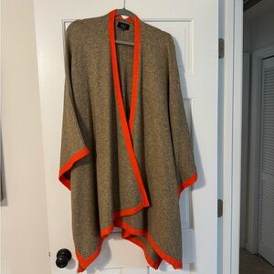 Vici Tan Poncho with Orange Trim
